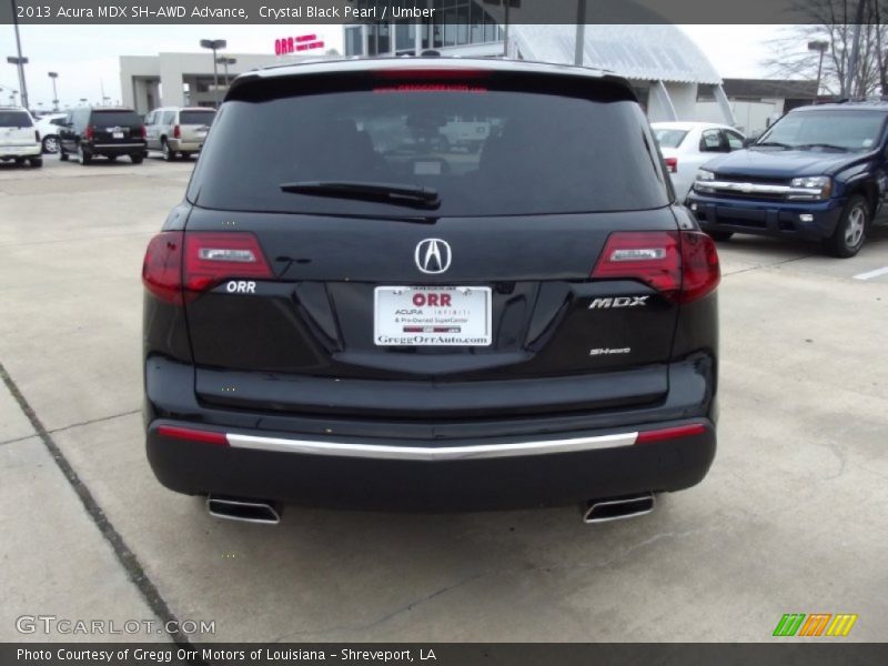 Crystal Black Pearl / Umber 2013 Acura MDX SH-AWD Advance
