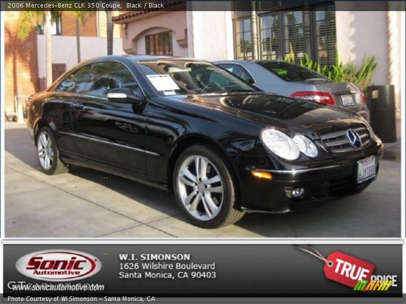 Black / Black 2006 Mercedes-Benz CLK 350 Coupe