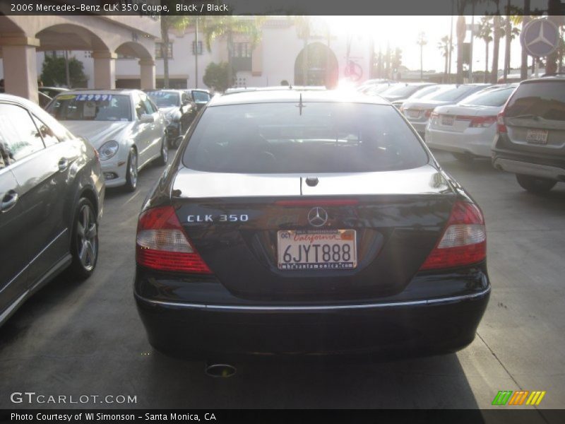 Black / Black 2006 Mercedes-Benz CLK 350 Coupe