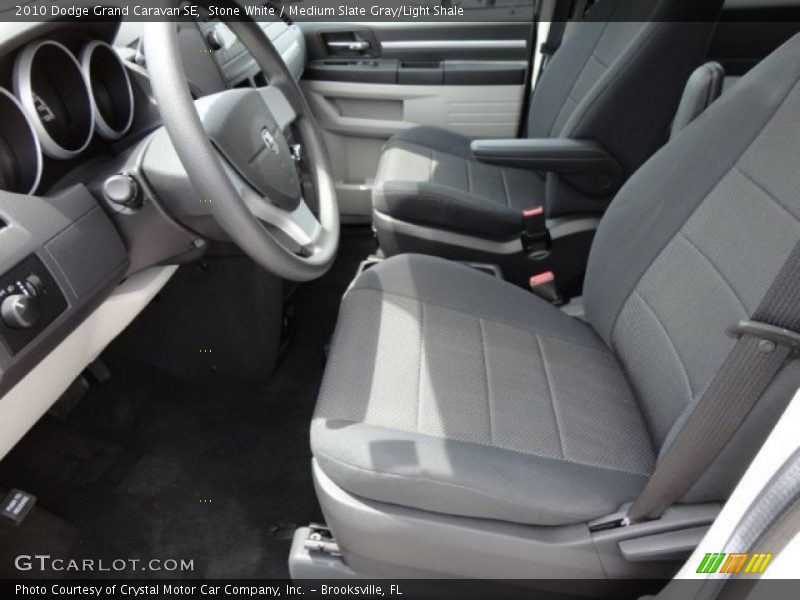 Stone White / Medium Slate Gray/Light Shale 2010 Dodge Grand Caravan SE