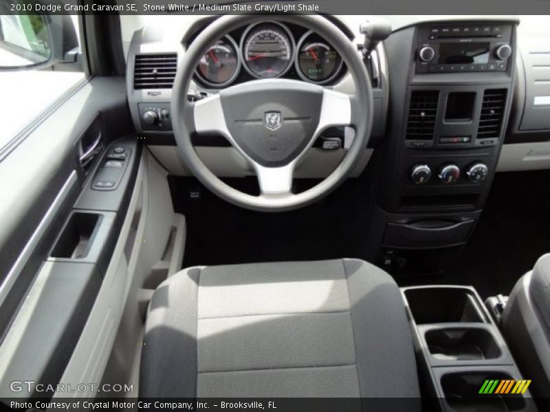 Stone White / Medium Slate Gray/Light Shale 2010 Dodge Grand Caravan SE