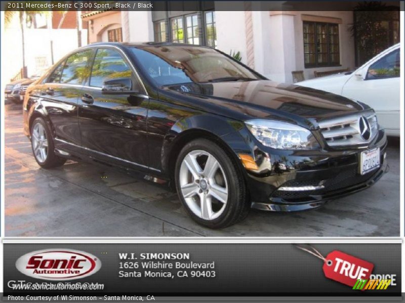 Black / Black 2011 Mercedes-Benz C 300 Sport