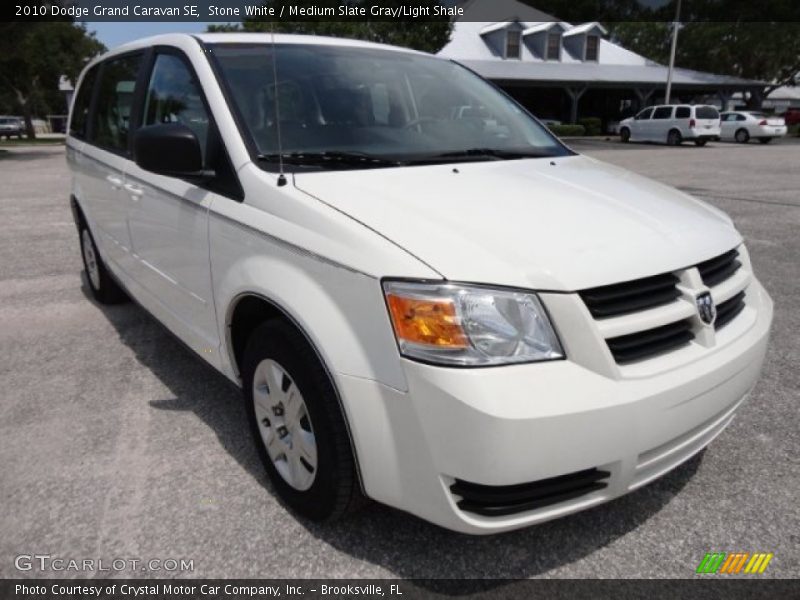 Stone White / Medium Slate Gray/Light Shale 2010 Dodge Grand Caravan SE