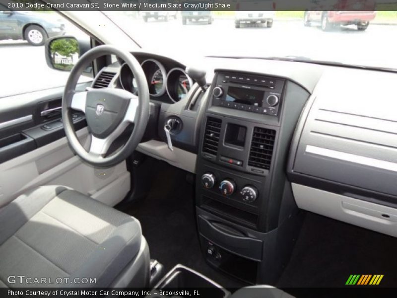 Stone White / Medium Slate Gray/Light Shale 2010 Dodge Grand Caravan SE