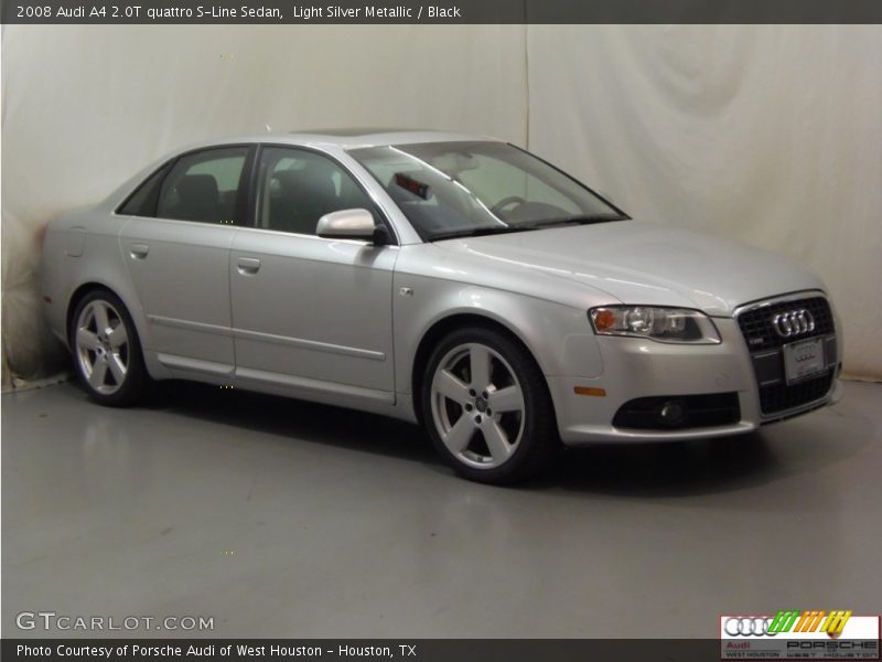 Light Silver Metallic / Black 2008 Audi A4 2.0T quattro S-Line Sedan