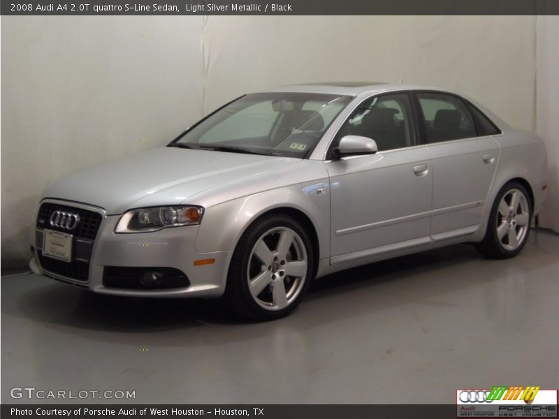 Light Silver Metallic / Black 2008 Audi A4 2.0T quattro S-Line Sedan