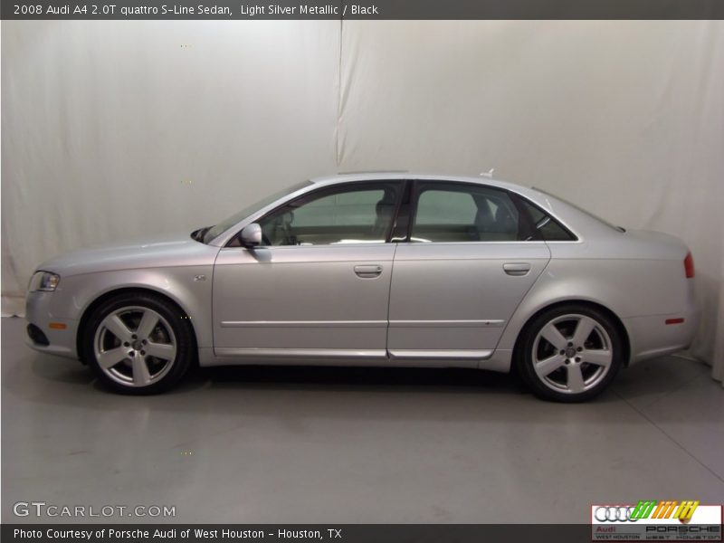 Light Silver Metallic / Black 2008 Audi A4 2.0T quattro S-Line Sedan
