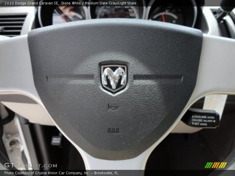 Stone White / Medium Slate Gray/Light Shale 2010 Dodge Grand Caravan SE