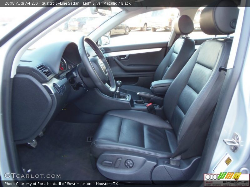 Light Silver Metallic / Black 2008 Audi A4 2.0T quattro S-Line Sedan