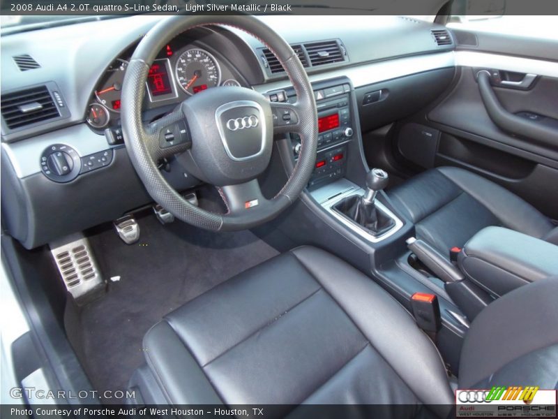 Light Silver Metallic / Black 2008 Audi A4 2.0T quattro S-Line Sedan