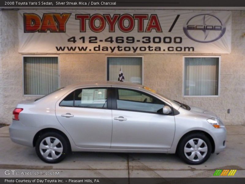 Silver Streak Mica / Dark Charcoal 2008 Toyota Yaris S Sedan