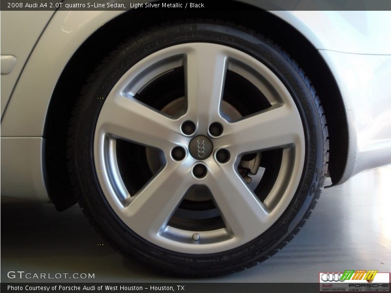 Light Silver Metallic / Black 2008 Audi A4 2.0T quattro S-Line Sedan