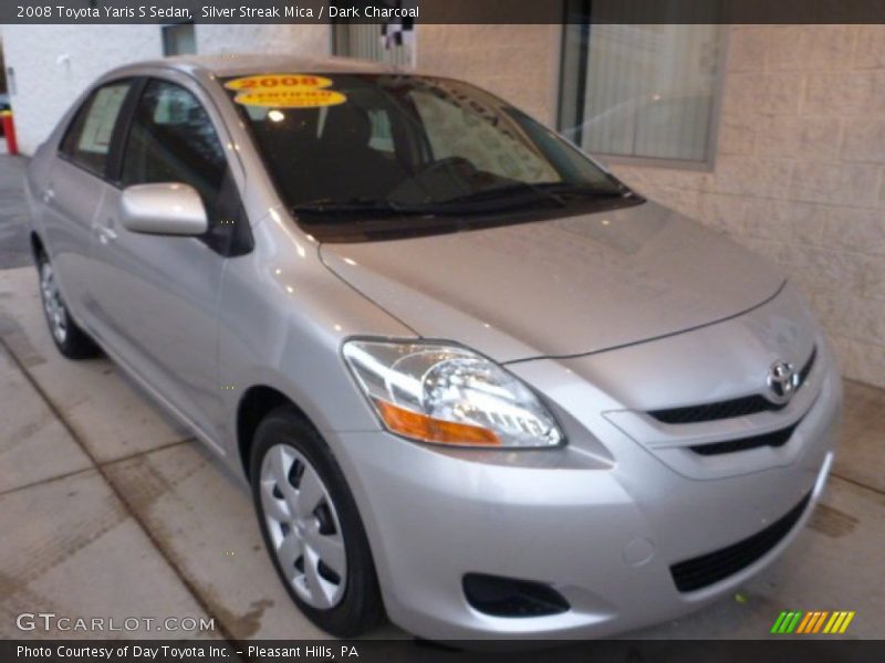 Silver Streak Mica / Dark Charcoal 2008 Toyota Yaris S Sedan