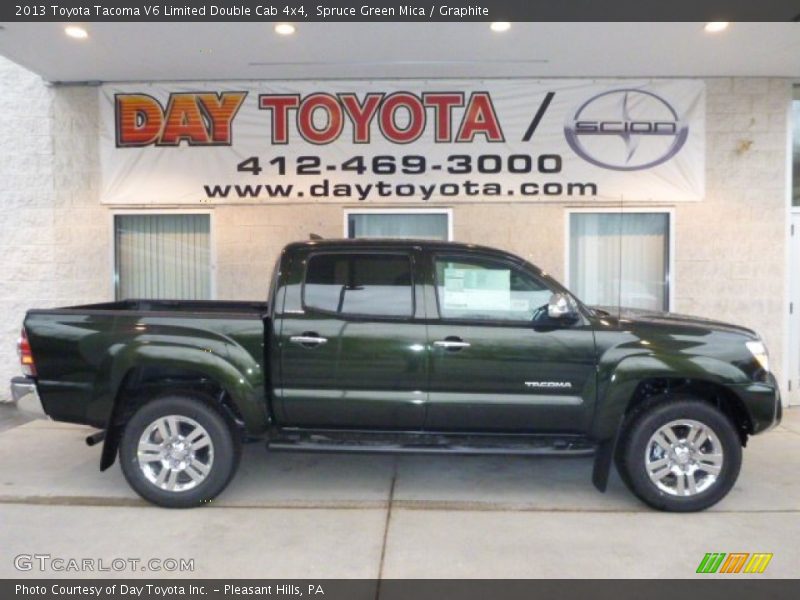 Spruce Green Mica / Graphite 2013 Toyota Tacoma V6 Limited Double Cab 4x4