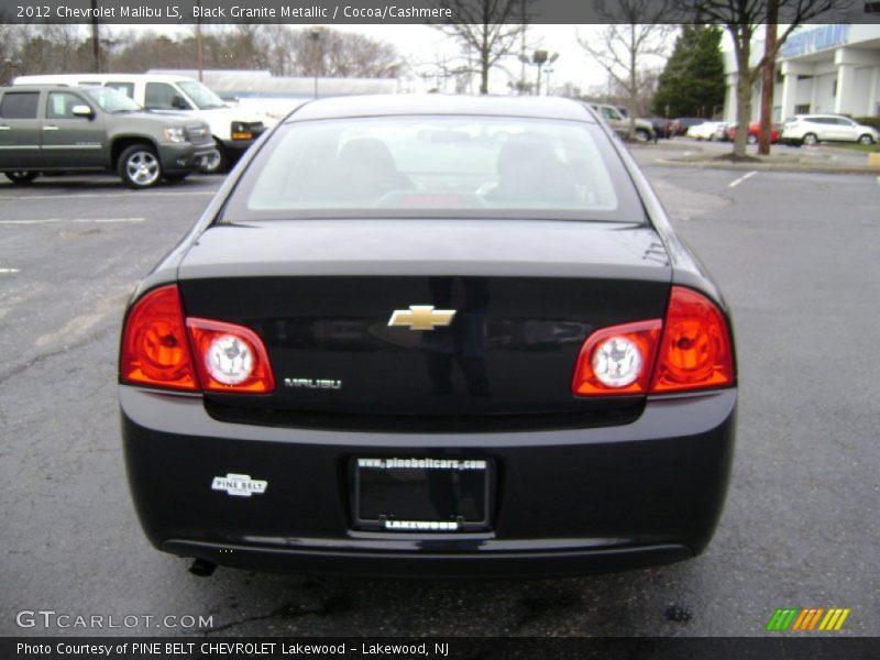 Black Granite Metallic / Cocoa/Cashmere 2012 Chevrolet Malibu LS