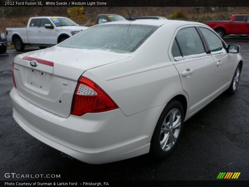 White Suede / Medium Light Stone 2012 Ford Fusion SE
