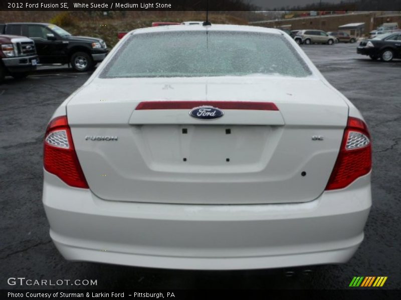 White Suede / Medium Light Stone 2012 Ford Fusion SE