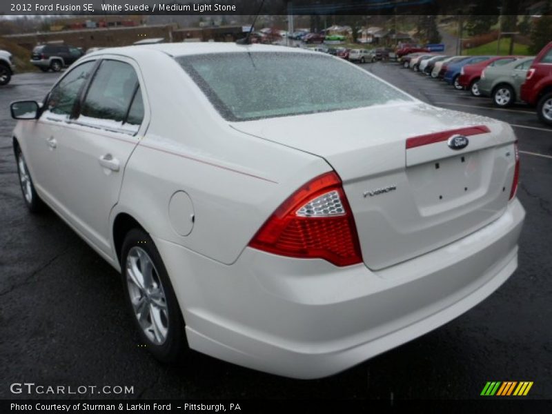 White Suede / Medium Light Stone 2012 Ford Fusion SE