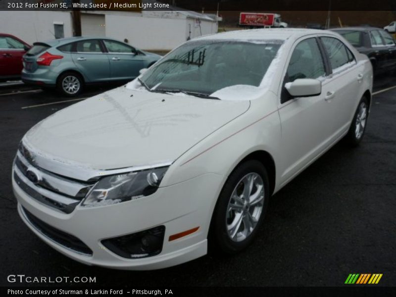 White Suede / Medium Light Stone 2012 Ford Fusion SE