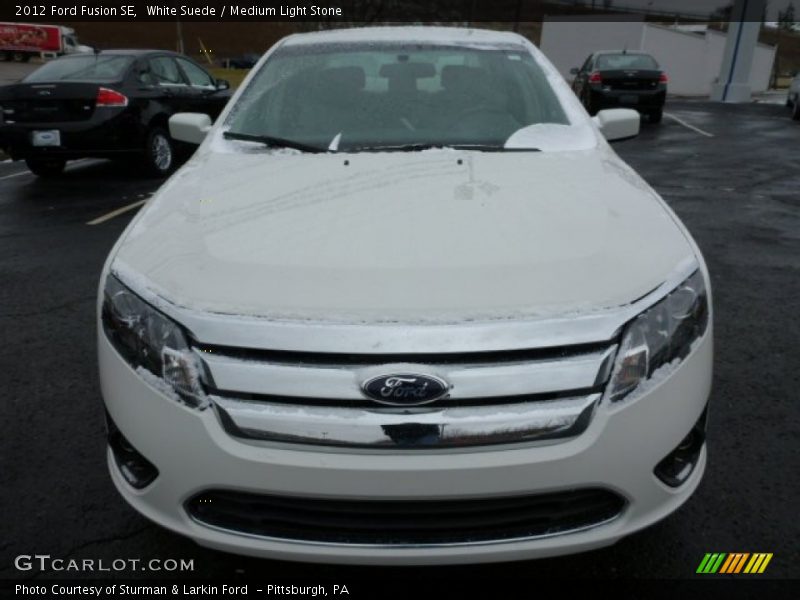 White Suede / Medium Light Stone 2012 Ford Fusion SE