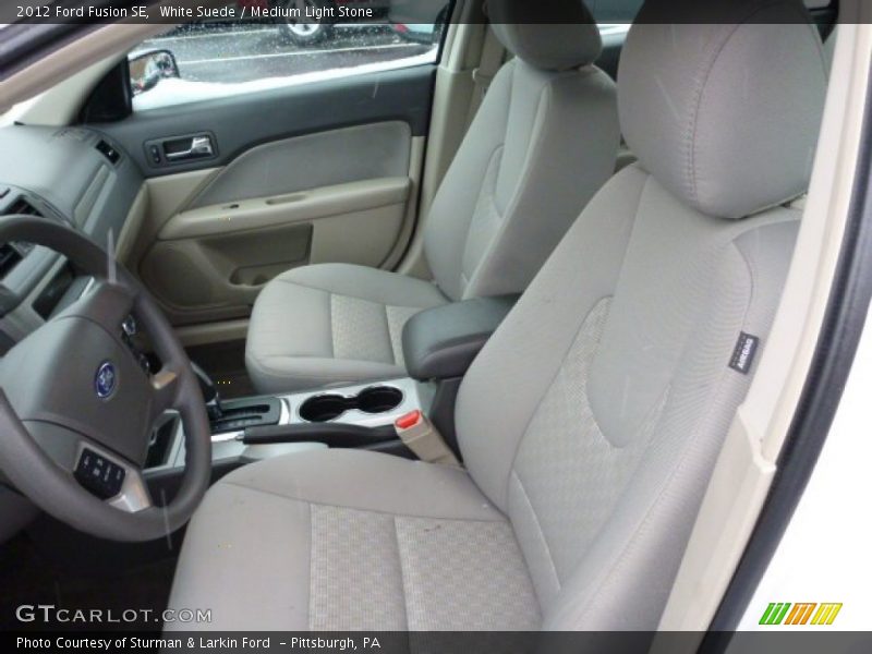 White Suede / Medium Light Stone 2012 Ford Fusion SE