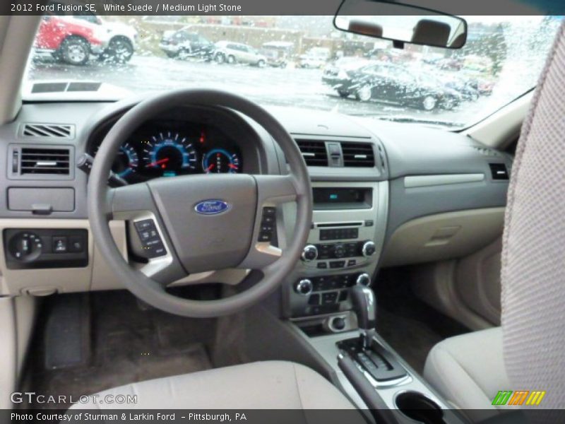 White Suede / Medium Light Stone 2012 Ford Fusion SE