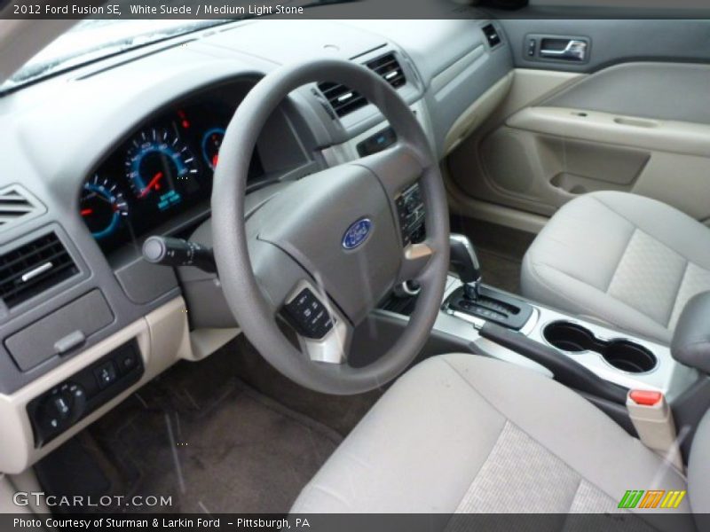 White Suede / Medium Light Stone 2012 Ford Fusion SE