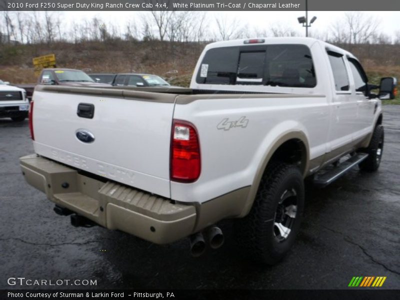 White Platinum Tri-Coat / Chaparral Leather 2010 Ford F250 Super Duty King Ranch Crew Cab 4x4