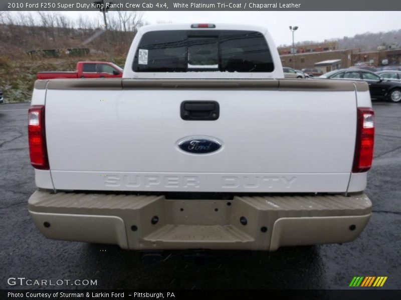 White Platinum Tri-Coat / Chaparral Leather 2010 Ford F250 Super Duty King Ranch Crew Cab 4x4