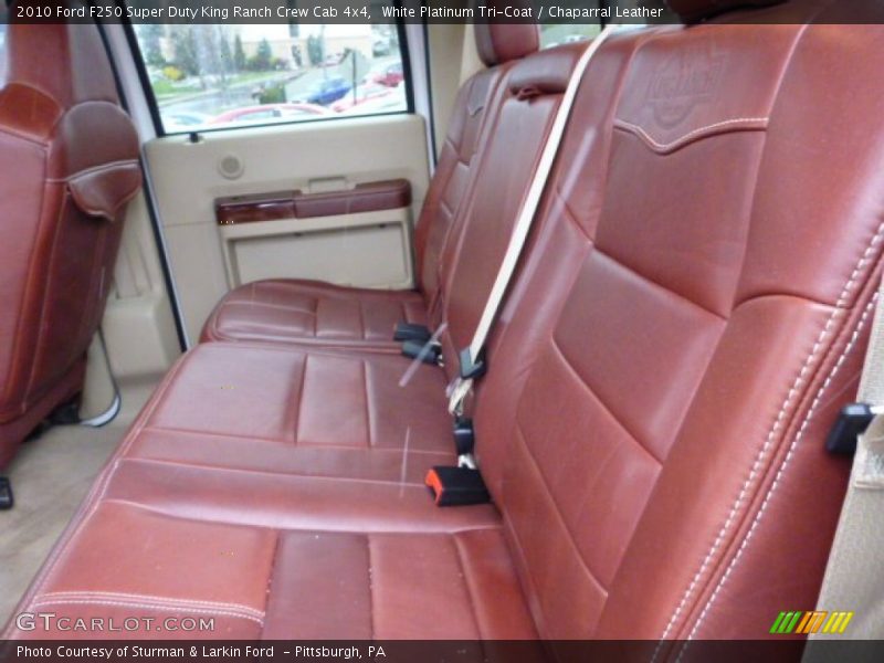 White Platinum Tri-Coat / Chaparral Leather 2010 Ford F250 Super Duty King Ranch Crew Cab 4x4