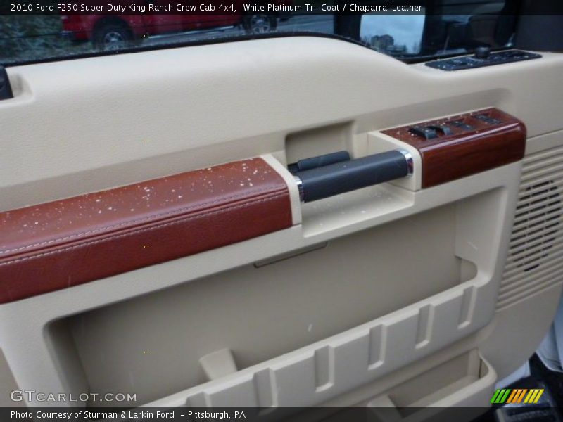 White Platinum Tri-Coat / Chaparral Leather 2010 Ford F250 Super Duty King Ranch Crew Cab 4x4