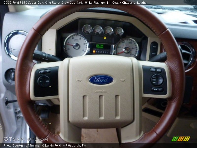 White Platinum Tri-Coat / Chaparral Leather 2010 Ford F250 Super Duty King Ranch Crew Cab 4x4