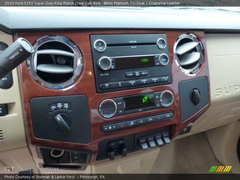 White Platinum Tri-Coat / Chaparral Leather 2010 Ford F250 Super Duty King Ranch Crew Cab 4x4