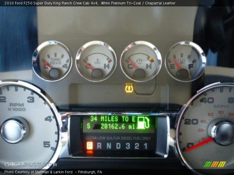 White Platinum Tri-Coat / Chaparral Leather 2010 Ford F250 Super Duty King Ranch Crew Cab 4x4