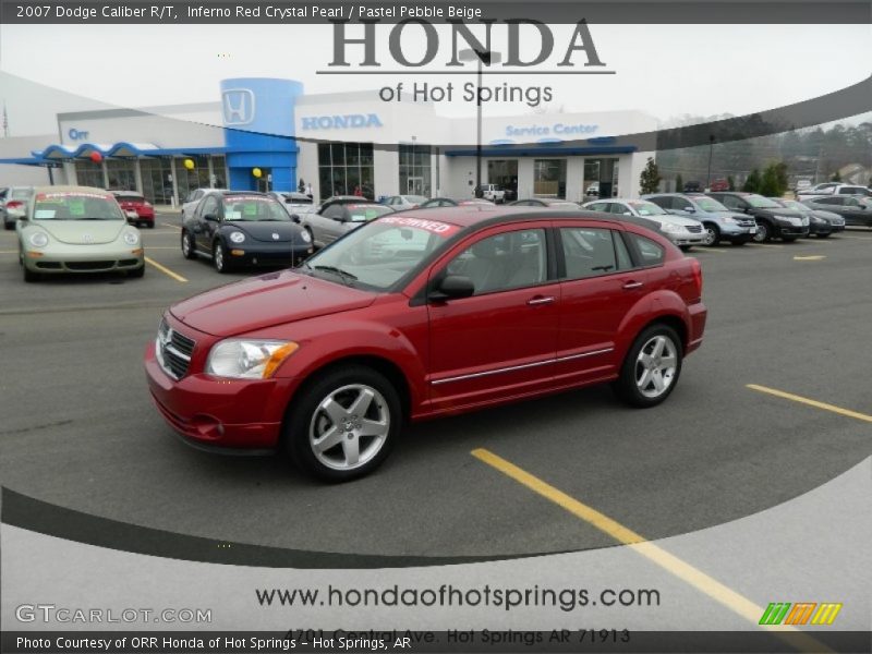 Inferno Red Crystal Pearl / Pastel Pebble Beige 2007 Dodge Caliber R/T