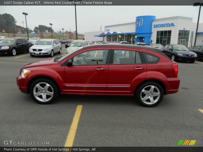 Inferno Red Crystal Pearl / Pastel Pebble Beige 2007 Dodge Caliber R/T