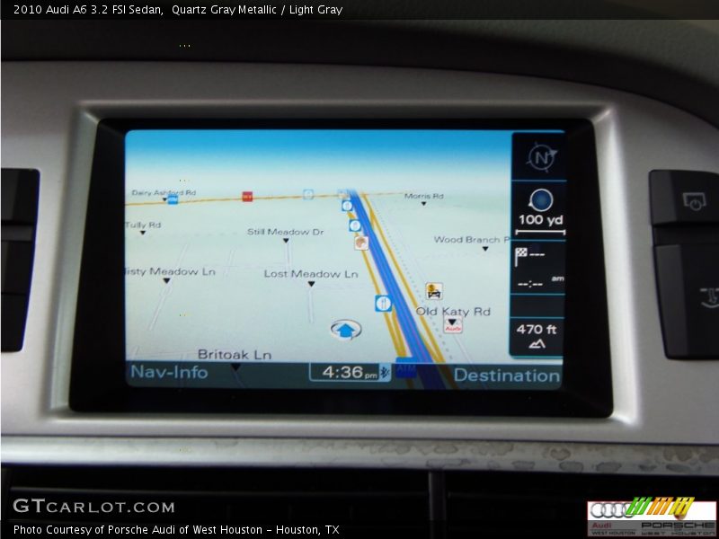 Quartz Gray Metallic / Light Gray 2010 Audi A6 3.2 FSI Sedan