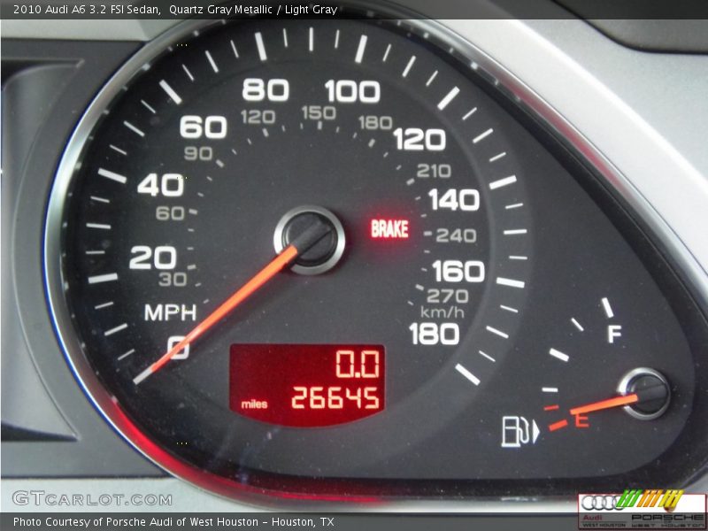 Quartz Gray Metallic / Light Gray 2010 Audi A6 3.2 FSI Sedan