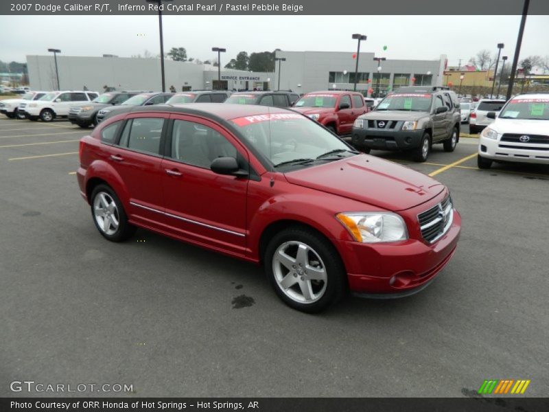 Inferno Red Crystal Pearl / Pastel Pebble Beige 2007 Dodge Caliber R/T