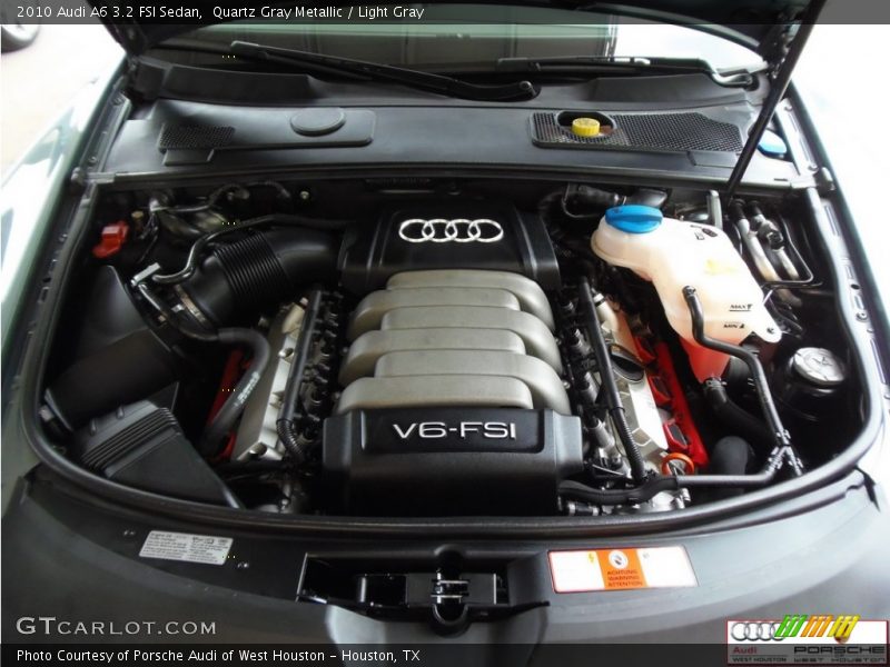Quartz Gray Metallic / Light Gray 2010 Audi A6 3.2 FSI Sedan