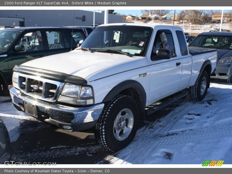 Oxford White / Medium Graphite 2000 Ford Ranger XLT SuperCab 4x4