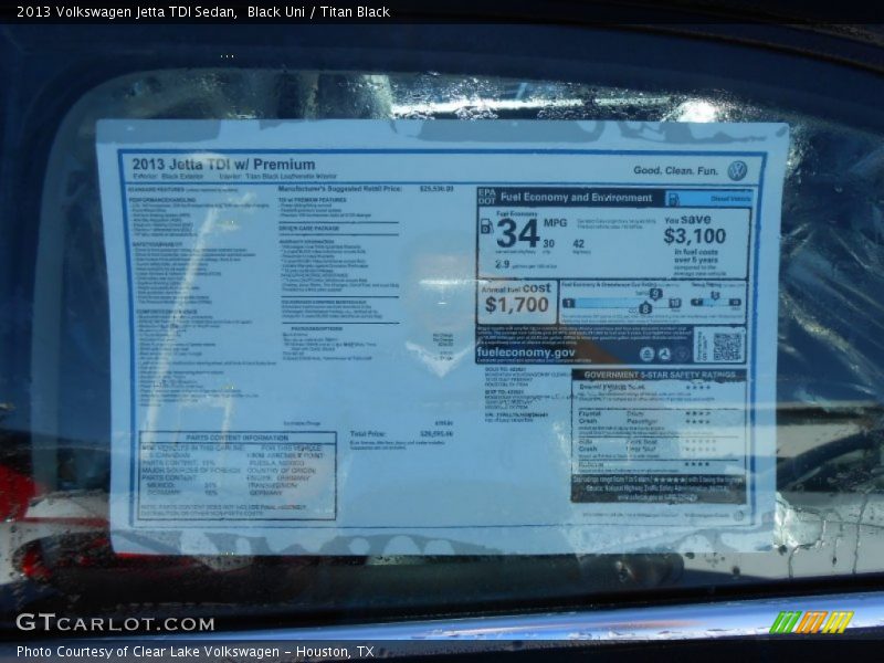 Black Uni / Titan Black 2013 Volkswagen Jetta TDI Sedan