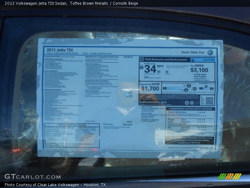 Toffee Brown Metallic / Cornsilk Beige 2013 Volkswagen Jetta TDI Sedan