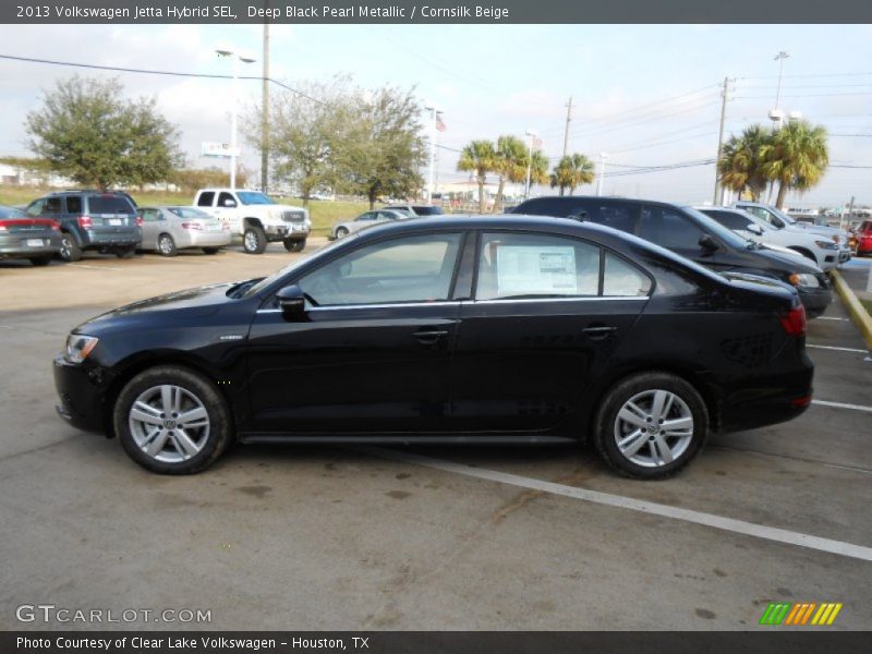 Deep Black Pearl Metallic / Cornsilk Beige 2013 Volkswagen Jetta Hybrid SEL