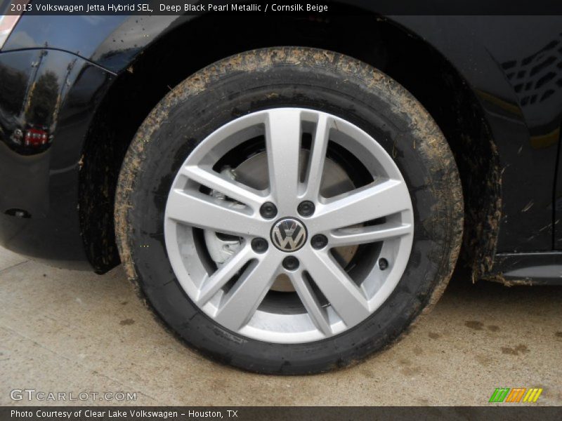 Deep Black Pearl Metallic / Cornsilk Beige 2013 Volkswagen Jetta Hybrid SEL