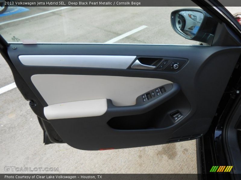 Deep Black Pearl Metallic / Cornsilk Beige 2013 Volkswagen Jetta Hybrid SEL