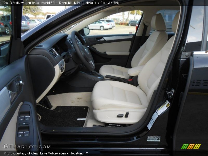 Deep Black Pearl Metallic / Cornsilk Beige 2013 Volkswagen Jetta Hybrid SEL