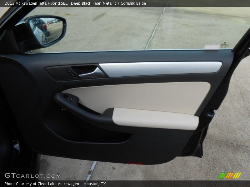 Deep Black Pearl Metallic / Cornsilk Beige 2013 Volkswagen Jetta Hybrid SEL
