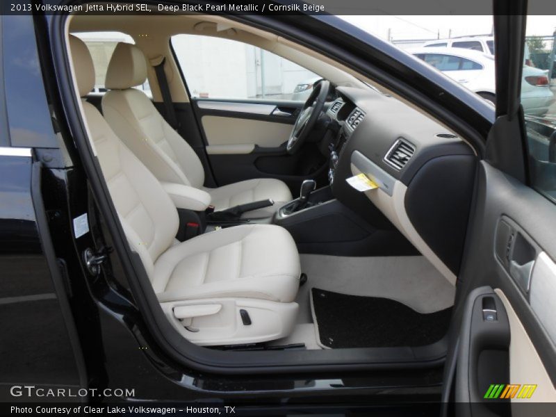 Deep Black Pearl Metallic / Cornsilk Beige 2013 Volkswagen Jetta Hybrid SEL