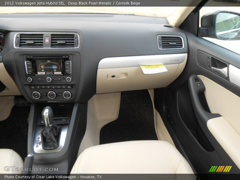 Deep Black Pearl Metallic / Cornsilk Beige 2013 Volkswagen Jetta Hybrid SEL